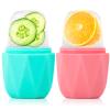 2Pack Ice Roller for Face, Qewro Silicone for Tone skin, Reusable Eye Puffiness Relief, Ice Roller Mold for Neck, Facial Roller to Remove Fine Lines Pores Anti Wrinkles (Pink and Green) view 1