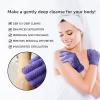 Evridwear Exfoliating Dual Texture Bath Gloves for Shower, Spa, Massage and Body Scrubs, Dead Skin Cell Remover, with Hanging Loop Heavy(5 Pairs Gift Set for Women) view 2