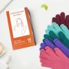 Evridwear Exfoliating Dual Texture Bath Gloves for Shower, Spa, Massage and Body Scrubs, Dead Skin Cell Remover, with Hanging Loop Heavy(5 Pairs Gift Set for Women) view 3