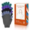 Evridwear Exfoliating Dual Texture Bath Gloves for Shower, Spa, Massage and Body Scrubs, Dead Skin Cell Remover, with Hanging Loop Heavy(5 Pairs Gift Set for Men and Women ) view 1