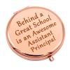 Assistant Principal Gifts Thank You Gift Compact Makeup Mirror Assistant Principal Appreciation Gifts for Women School Principal Gift Ideas Folding Makeup Mirror Christmas Birthday Retirement Gifts view 1