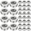 100 Pcs 0.5 Ounce Aluminum Tin Jar 15 ml Refillable Containers Clear Top Screw Lid Round Tin Container Bottle for Cosmetic, Cream, Diamond Painting, Salves, Balms, Lip Balm, Spices or Others, Silver view 1