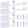 Ear Piercing Kit 4 Pcs Ear Piercing Gun Disposable Ear Piercing Gun Kit with Cubic Zirconia Silver Earring Studs (Silvery) view 1