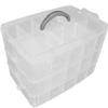 Cabilock Plastic Storage Container Handle 30 Grids Organizing Box for Cosmetics Jewelry view 1