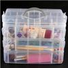 Cabilock Plastic Storage Container Handle 30 Grids Organizing Box for Cosmetics Jewelry view 3