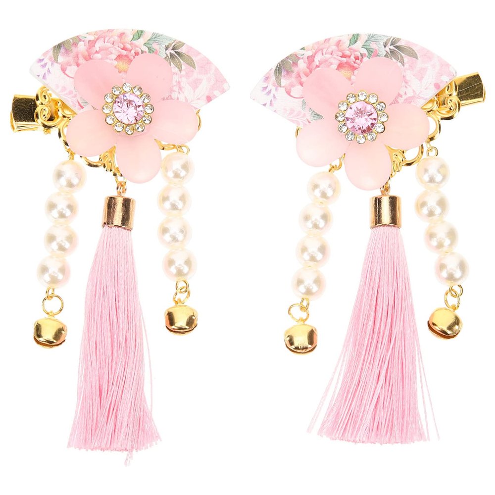 PRETYZOOM Ancient Style Hairpin Japanese Tassel Hairpin Flower Headdress Elegant Women's Hair Accessories Japanese Accessories
