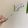 Simple Modern Temperament Lily Of The Valley Hair Sticks Fashion Metal Hair Pins Stick Bun Chopsticks Hair Accessories For Women Bun view 1