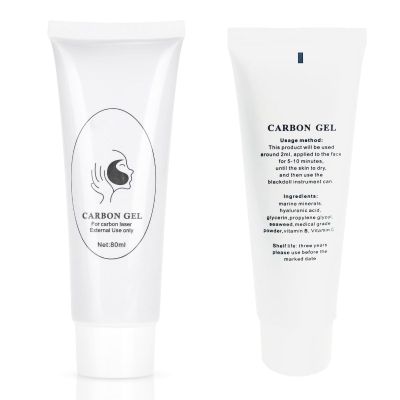 ANKROYU 80ml Carbon Creme Gel, Peeling Facial Cream for Blackhead Removal & Skin Rejuvenation with Light Machine for Laser Skin Treatment & Deep Cleansing