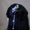 Ceramic Pomegranate Hair Sticks Hair Comb For Buns,Women Hair Chopsticks For Buns Chignon Hanfu Hair Accessories For Women Hair Stick Blue view 2