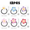 LALAFINA 36Pcs Plumeria Hair Ties Hawaiian Flower Hair Ropes Assorted Colors Beach Flower Headpieces for Women and Girls view 3