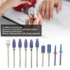10pcs Nails Drill Bits, Tungsten Steel Nail Grinding Head Sets Manicure Pedicure Remover Tools for Acrylic Gel Nails view 2