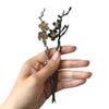 2 Pcs Vintage Camellia Hair Sticks Fashion Metal Hair Pins Stick Bun Chopsticks Hair Accessories For Women Bun Silver Black With Gift Box view 1