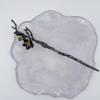 2 Pcs Vintage Camellia Hair Sticks Fashion Metal Hair Pins Stick Bun Chopsticks Hair Accessories For Women Bun Silver Black With Gift Box view 3