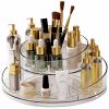 Taiuloo 360 Rotating Makeup Organizer, Clear Acrylic Lazy Susan Cosmetic Storage Turntable for Skincare, Perfume & Lipstick, Round Spinning Tray with Brush Holder for Vanity, Bathroom view 1