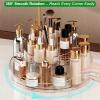 Taiuloo 360 Rotating Makeup Organizer, Clear Acrylic Lazy Susan Cosmetic Storage Turntable for Skincare, Perfume & Lipstick, Round Spinning Tray with Brush Holder for Vanity, Bathroom view 3