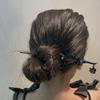 Black Moonstone Dragon Pattern Hair Pins Stick For Buns Handmade Classical Chopsticks Women Thick Hair Hair Accessories view 3