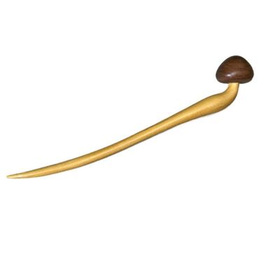 Classical Minimalist Mushroom Wood Hair Pins Stick For Buns Handmade Classical Chopsticks Women Thick Hair Hair Accessories