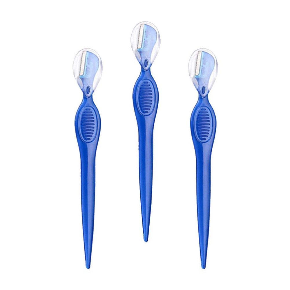 SOLUSTRE 3pcs Stainless Steel Eyebrow for Precision Trimming Portable Beauty Makeup Tools for Women Non- Grip Lightweight Design Easy to Clean for Travel and Everyday Use