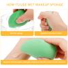SOLUSTRE 4pcs Puff Portable Makeup Sponge for Women Unique Shape Color for Foundation Application Easy to Clean and Use Makeup Supplies for Finish view 3