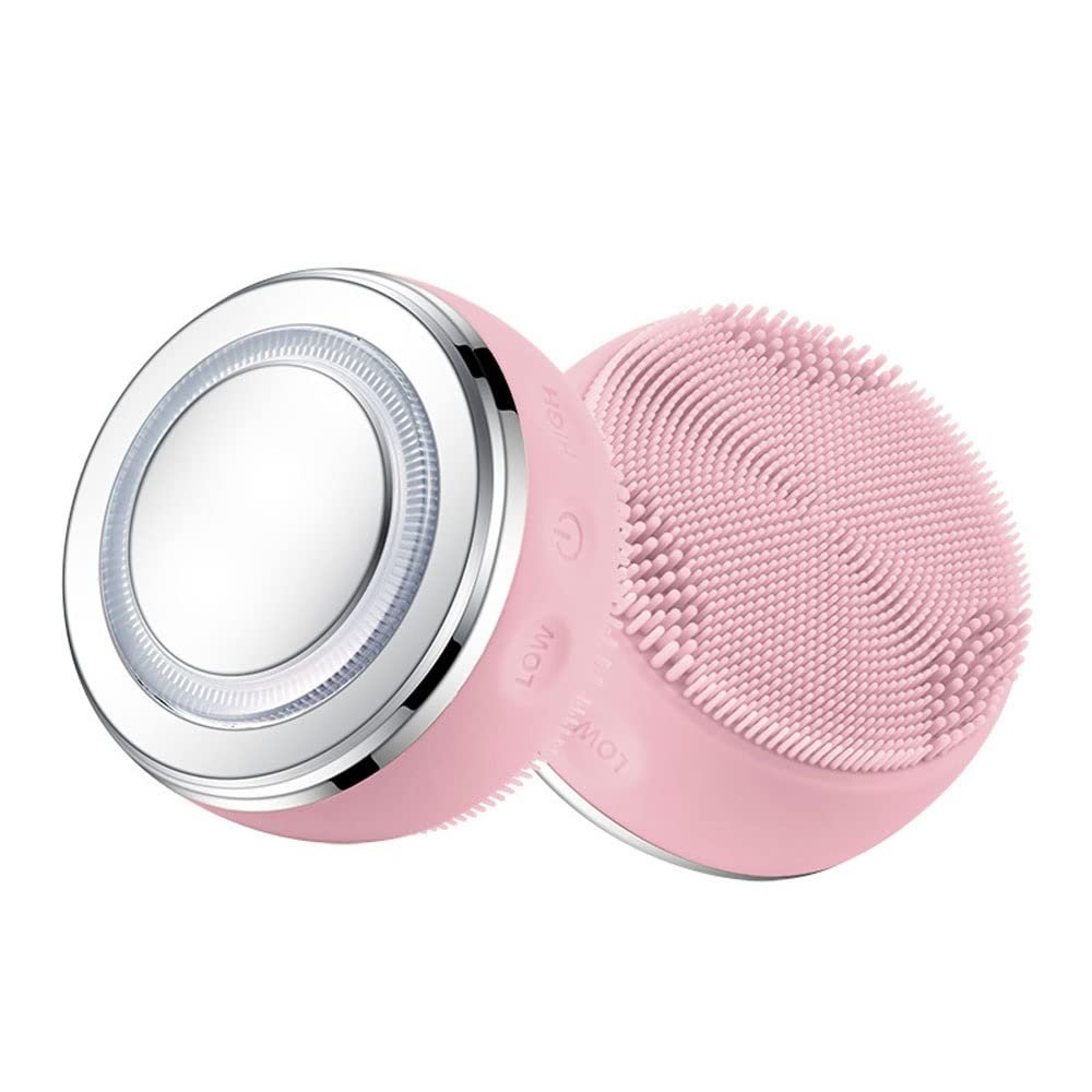 XARONF Silicone Facial Cleansing Brush,Ultrasonic Face Cleanser, Waterproof/Rechargeable, Portable Facial Cleansing Brush (Color : C)