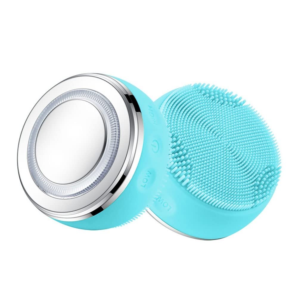 XARONF Silicone Facial Cleansing Brush,Ultrasonic Face Cleanser, Waterproof/Rechargeable, Portable Facial Cleansing Brush (Color : D)
