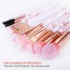 Makeup Brushes Set DUAIU 16PCS Marble Make up Brushes Foundation Eyeshadow Concealer Eyebrow Blush Face Mask Brush Set With Gift Box Make Up ToolPink) view 2