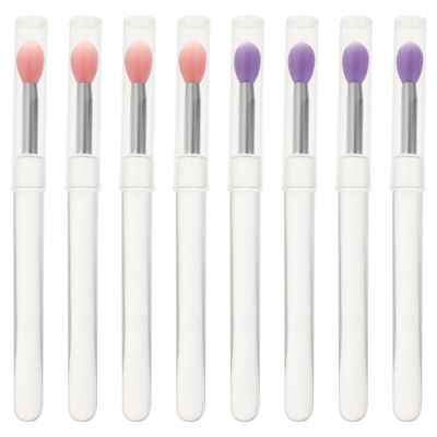 SOLUSTRE 8pcs Silicone Eyeshadow Cover Lipstick Brushes for Makeup Application Lightweight and Travel-friendly Tools for Professional and Personal Use