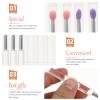 SOLUSTRE 8pcs Silicone Eyeshadow Cover Lipstick Brushes for Makeup Application Lightweight and Travel-friendly Tools for Professional and Personal Use view 4