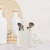SOLUSTRE Rotatable Makeup Brush Organizer Large Capacity Cosmetic Brush Holder for Desk Stylish Design for Tidy Storage Office School and Home Use view 2