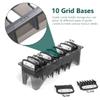 Guide Comb Storage Box, Rectangular Plastic Universal 10 Grid Base for Electric Hair Clipper Limit Comb Hair Tools Supplies Storage Organizer Guide Comb Storage Case Container Box for Barbershop Use view 2