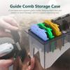 Guide Comb Storage Box, Rectangular Plastic Universal 10 Grid Base for Electric Hair Clipper Limit Comb Hair Tools Supplies Storage Organizer Guide Comb Storage Case Container Box for Barbershop Use view 3