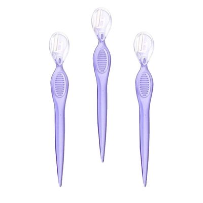 SOLUSTRE 3pcs Stainless Steel Eyebrow Precision Eyebrow Trimmers for Delicate Grooming Lightweight Makeup Tools for Women and Girls