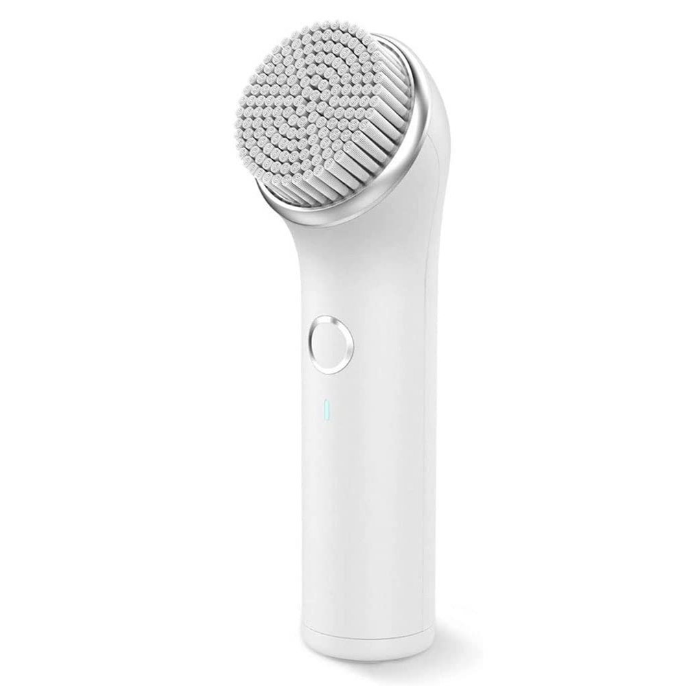 XARONF Facial Cleansing Brush, Electric Face Brush Scrubber Rechargeable Facial Exfoliator, Waterproof Spin Cleanser for Exfoliating, Massaging and Deep Cleansing with 3 Brush Heads