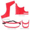 Beard Hairline Shaping Tool, Beard Shaping Tool Kit, Haircut Tool Kit, Comb For Beard Trimming, Beard Styling Cutting Hairline Grooming Red Plastic Beard Template Set (4pcs) view 3