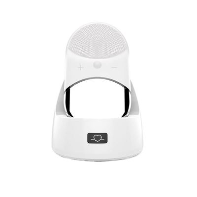 XARONF Facial Cleansing Brush, Electric Silicone Face Scrubber, Vibrating Massager, USB Rechargeble Face Scrubber Brush for Deep Cleanning, Blackhead Remover, Exfoliating (Color : White)