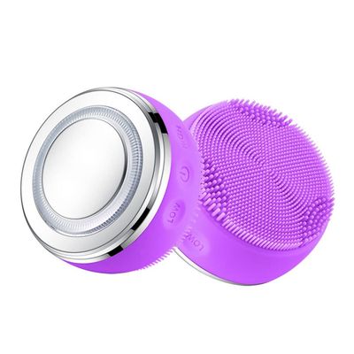 XARONF Silicone Facial Cleansing Brush,Ultrasonic Face Cleanser, Waterproof/Rechargeable, Portable Facial Cleansing Brush (Color : B)
