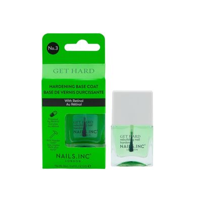 Nails Inc Get Hard Strengthening Base Coat Retinol Nail Hardener 0.47 oz