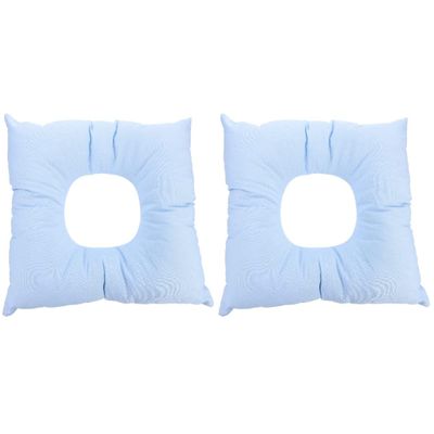 iplusmile 2 pcs Relax Salons for Salon Comfortable Pads Travel Cradle Massage Tables Washable Table Flight Face Reusable Blue Chair Beauty Bed Donut Down Headrest Parlors Body O-Shaped Hole
