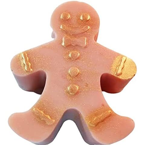 3 Pc Set - Gingerbread Man Soap w/Mica Color - Goatmilk & Shea For (Medium)