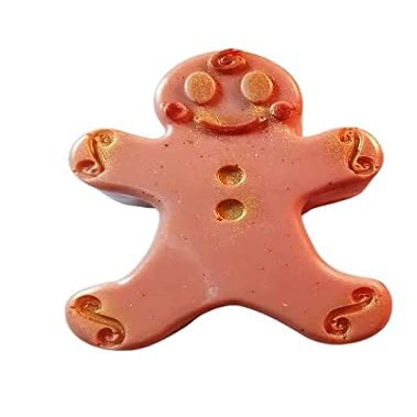 3 Pc Set - Gingerbread Man Soap w/Mica Color - Goatmilk & Shea For (Large)