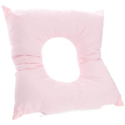 iplusmile Face Down Pillow Donut Pillow for SPA Salon Reusable Cotton Face Support Donut Cushion Pillow Hollow Face Pillow Washable for SPA Beauty Salon Head Support(Pink)