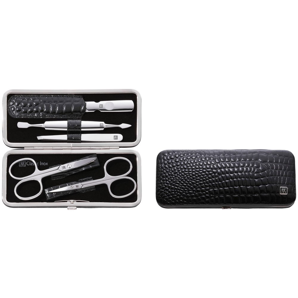ZWILLING Beauty Classic Inox 6-pc Manicure set with Leather Case - Black