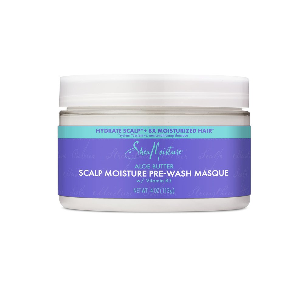 SheaMoisture Aloe Butter & Vitamin B3 Pre-Wash Masque - Boosts Hydration for Moisturized Hair and Scalp 4oz