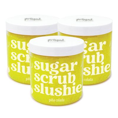 Primal Elements Sugar Scrub Slushie, Hydrate, Exfoliate, & Moisturizing Scrub for Hands, Body, and Face, Gifts for Her (10 oz each)  Pina Colada (Pack of 3)