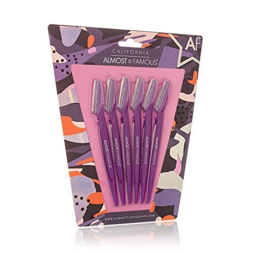 Almost Famous Women's Face Exfoliator Beauty Razors For Women Peach Fuzz - Razors for Women Face, Womens Facial Hair Remover, Women Dermablade Razor for Women Face, Remove Fine Hairs, Eyebrow, Face and Neck, Face, Leg, and Neck, Beauty Groomers, with
