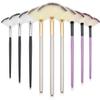 9 Pieces Facial Fan Mask Brushes, Soft Facial Applicator Brushes Tools for Peel Glycolic Makeup for Mud Cream(Champagne, Purple, Black) view 1
