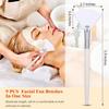 9 Pieces Facial Fan Mask Brushes, Soft Facial Applicator Brushes Tools for Peel Glycolic Makeup for Mud Cream(White, Yellow) view 2