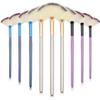 9 Pieces Facial Fan Mask Brushes, Soft Facial Applicator Brushes Tools for Peel Glycolic Makeup for Mud Cream(Blue, Purple, Champagne) view 1