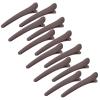 12 PCS YISSION 3.1 Inch Matte Alligator Hair Clips Barrettes, No Crease Duck Billed Clips for Sectioning & Styling Accessories for Women Girls Coffee view 1