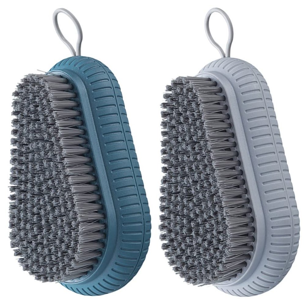 FRCOLOR 2pcs Soft Nail Cleaning Brush Portable Nail Scrubber for Hands Feet Gentle Bristles for Dirt Removal and Cuticle Care